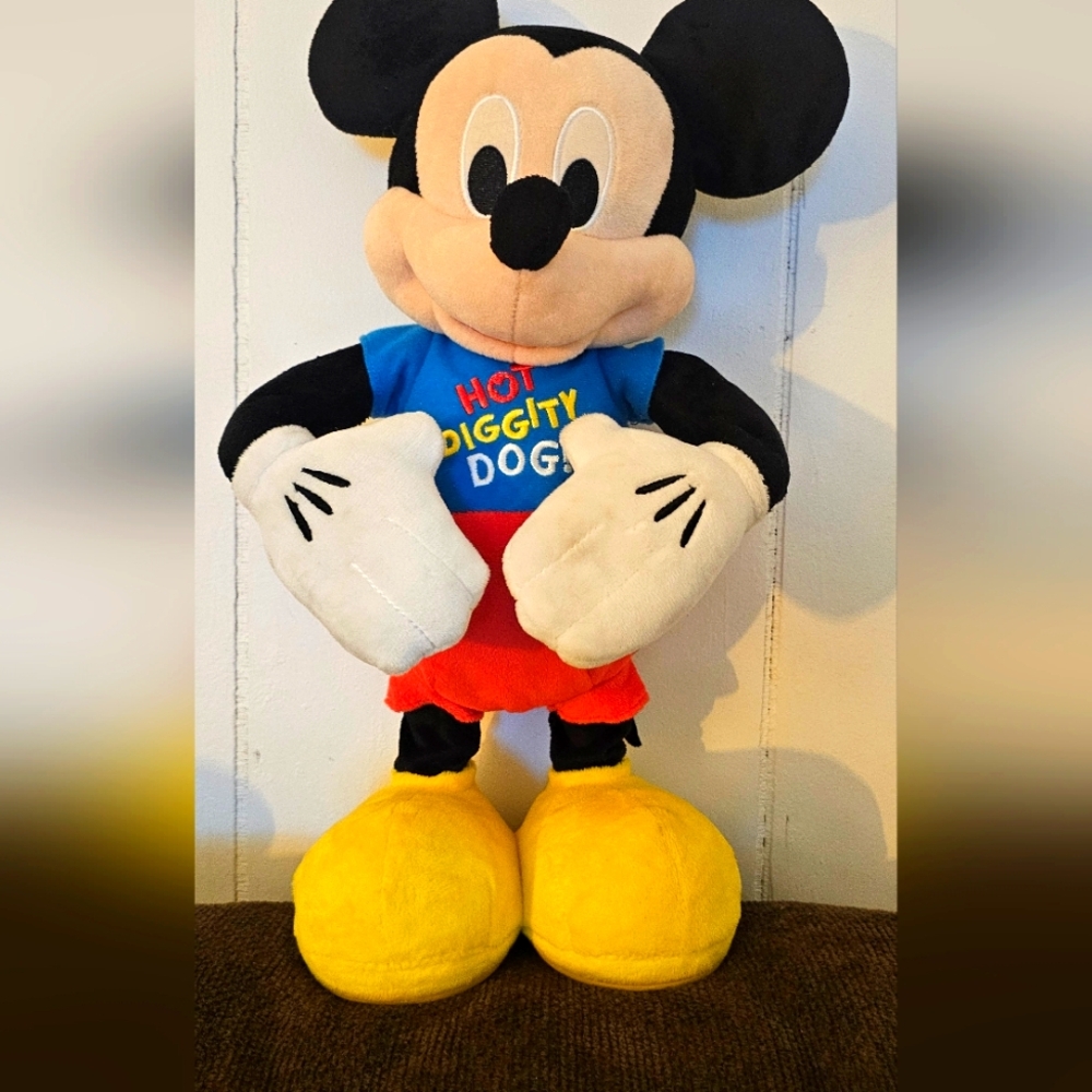 Disney Mickey Mouse Plush Toy - Red, Yellow, Blue
